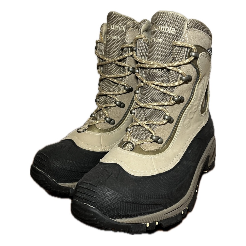 Columbia Tan and Black Rain & Snow Boots with Durable Design - Size 9